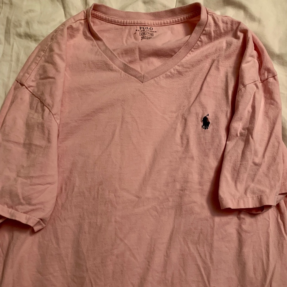XXL Pink V-Neck Shirt from Polo Ralph Lauren